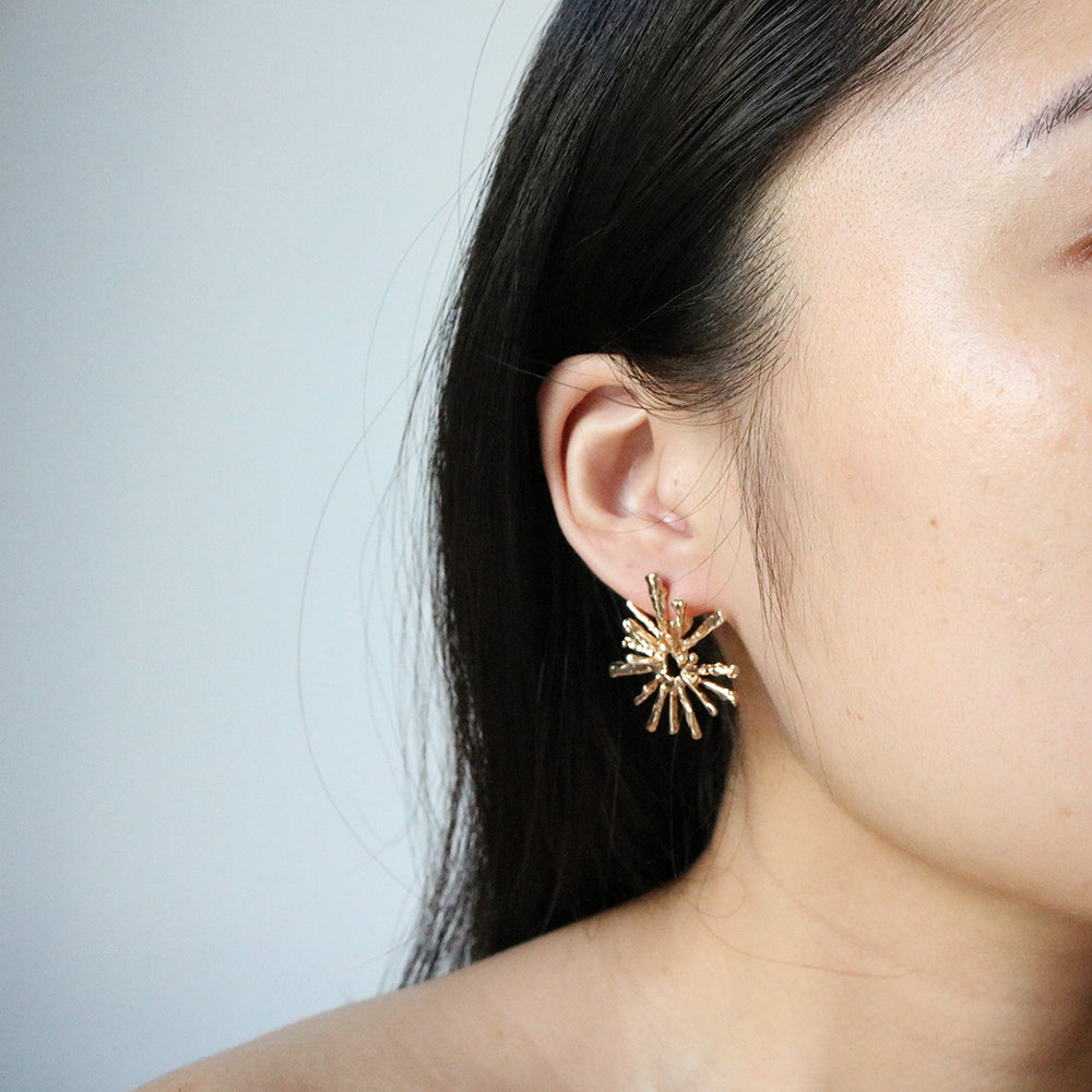 Fireworks Studs in Gold