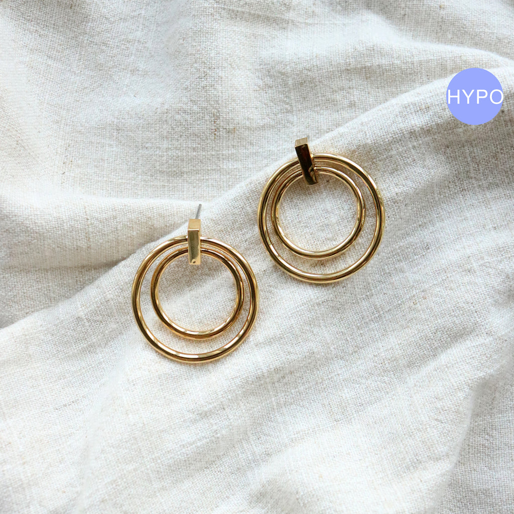 Aimee Circle Studs (18K Gold Plated)