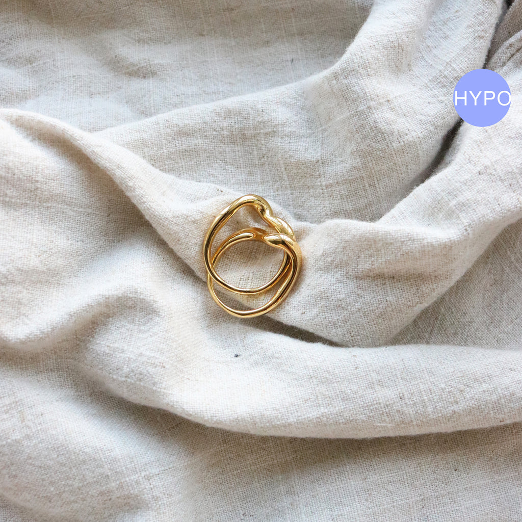 Duo Molten Ring (18K Gold Plated)