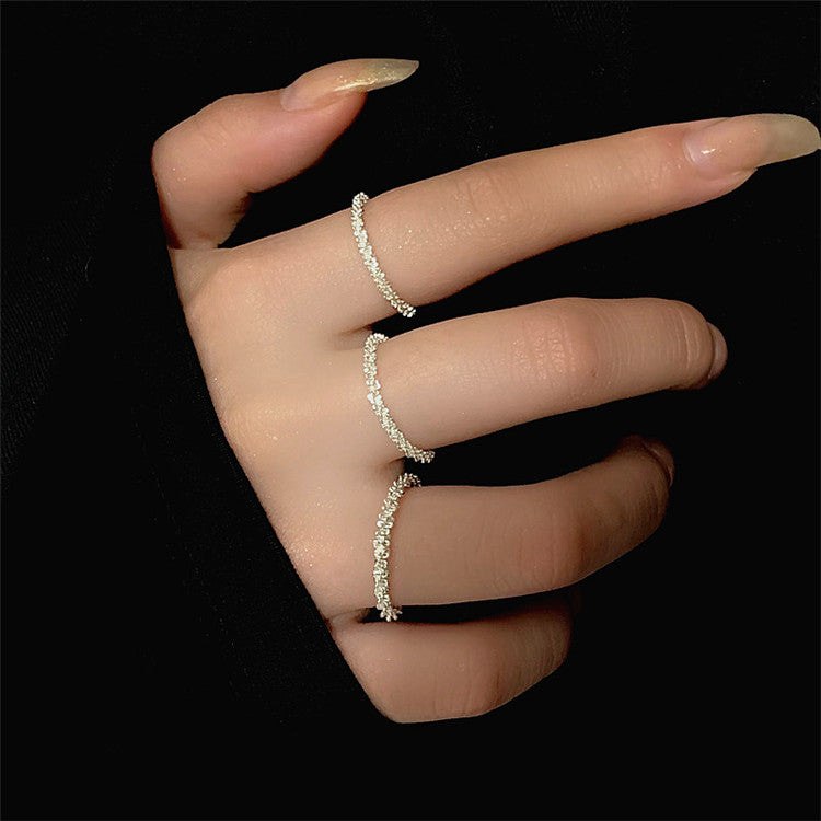 Silver Shimmery Ring (Gold Plated)
