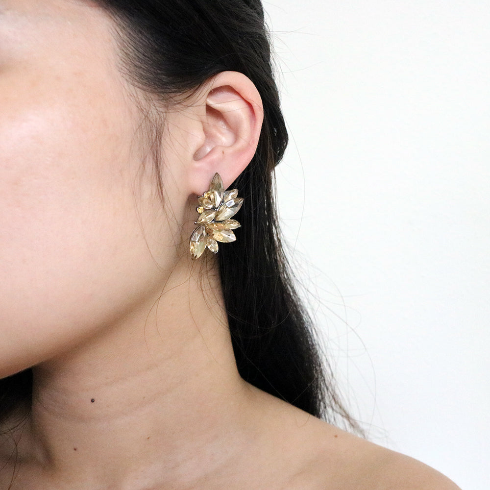 Wing Gem Studs in Champagne