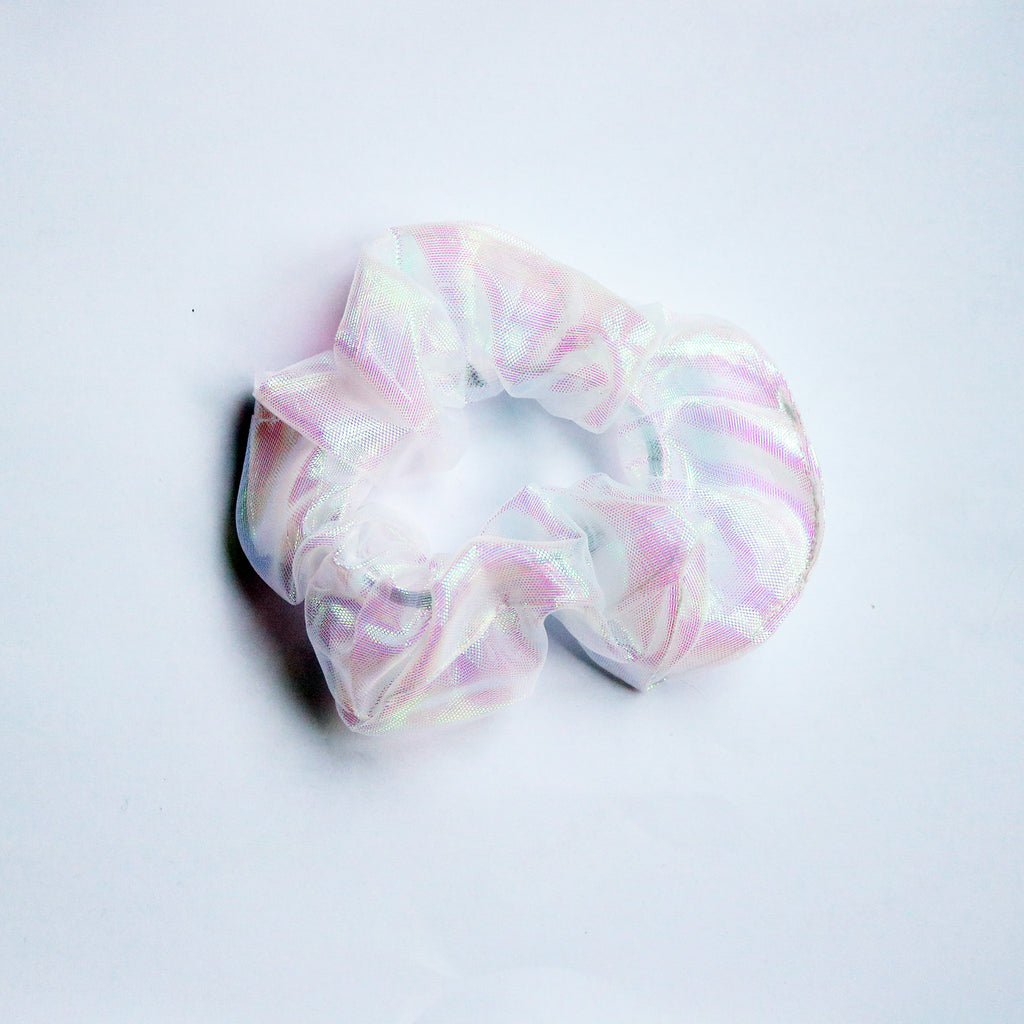 Iridescent Scrunchie in Ivory