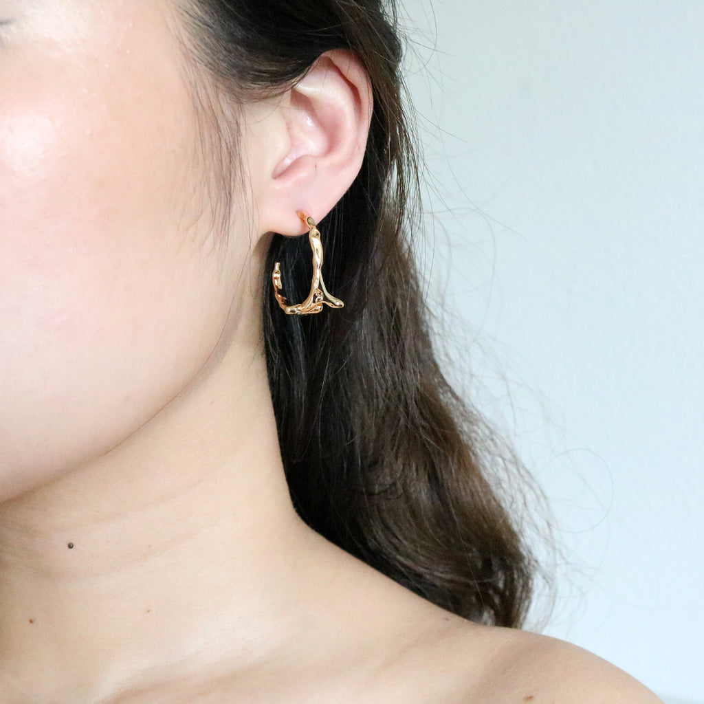 Twiggy Hoops (Gold Plated)
