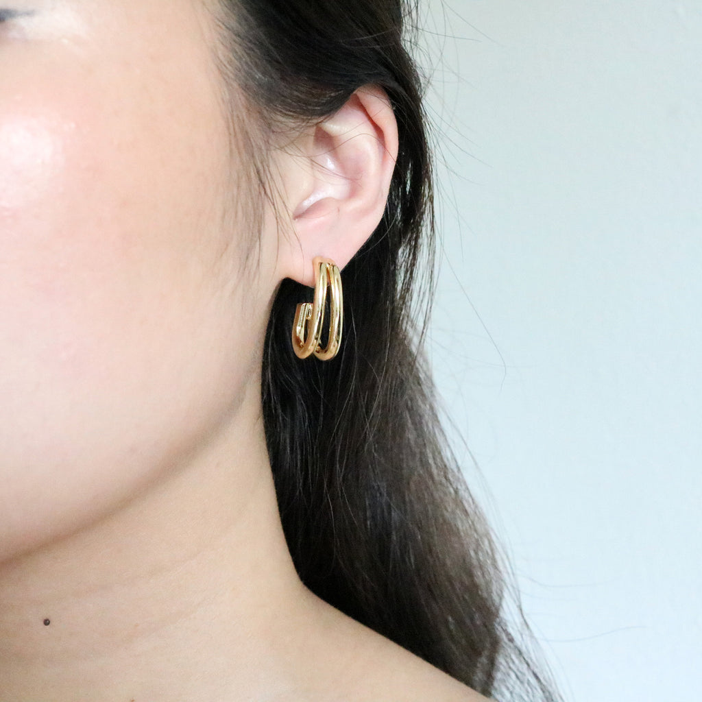 Ulla Duo Hoops (18K Gold Plated)