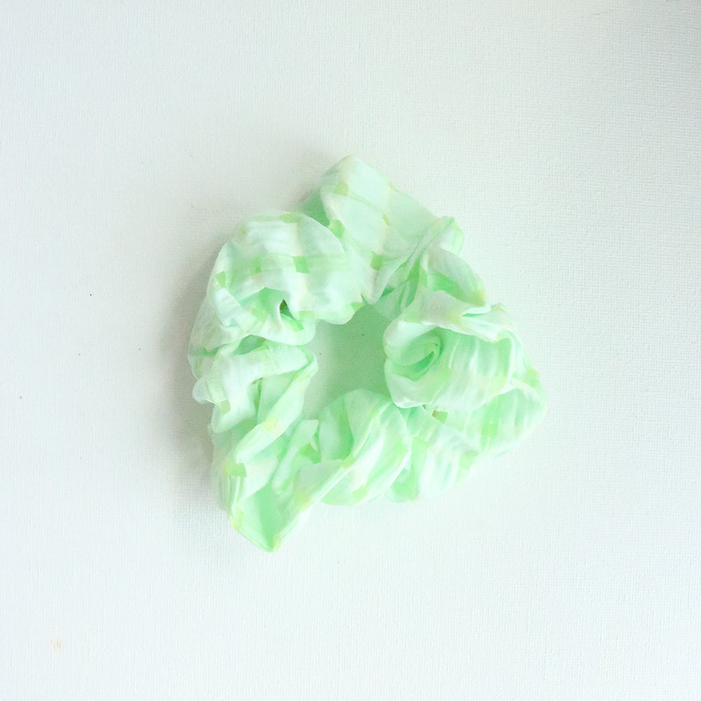 Plaid Scrunchie in Green