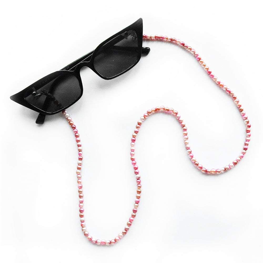 Pastel Pearls Multi-Way Chain in Blush Red