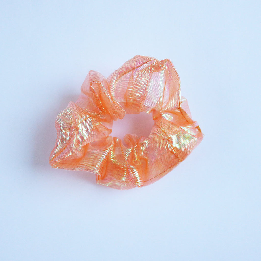 Iridescent Scrunchie in Tangerine