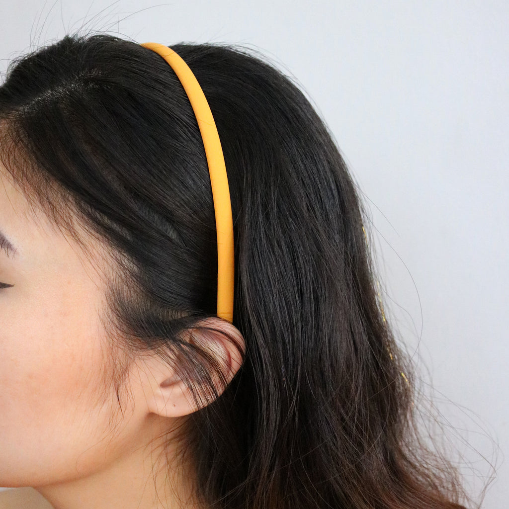 Matte Basic Headband in Marigold