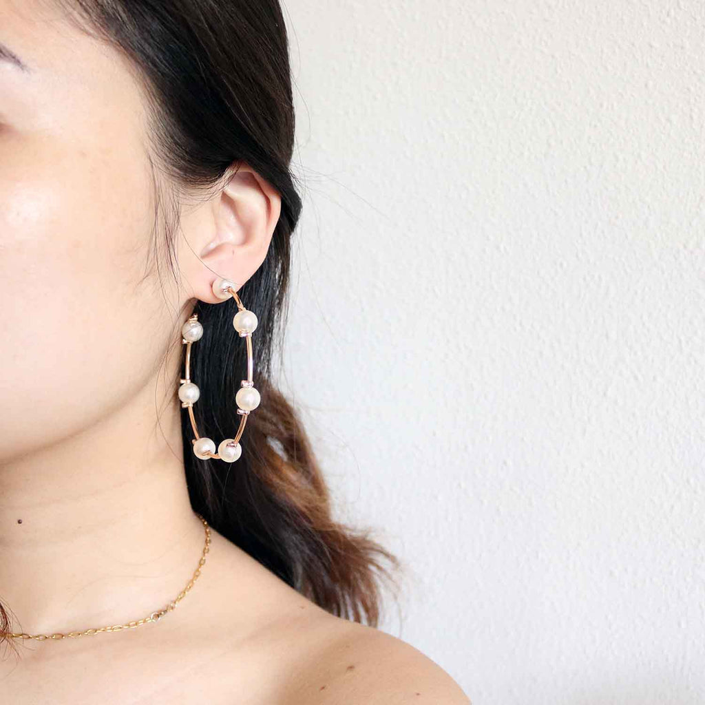 Pearly Space Hoops