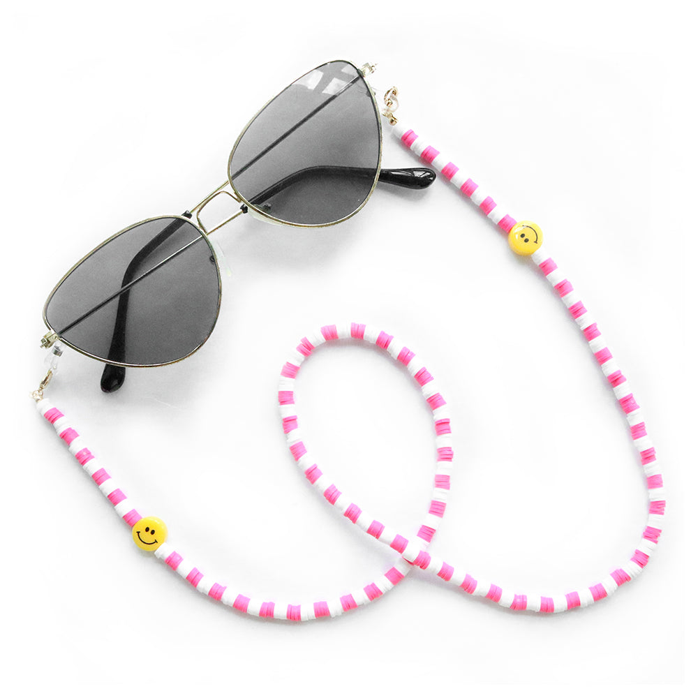 Smiley Stripes Multi-Way Chain in Pink