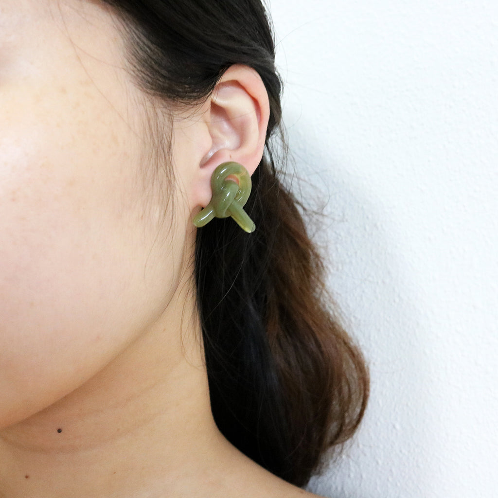 Knotty Studs in Moss