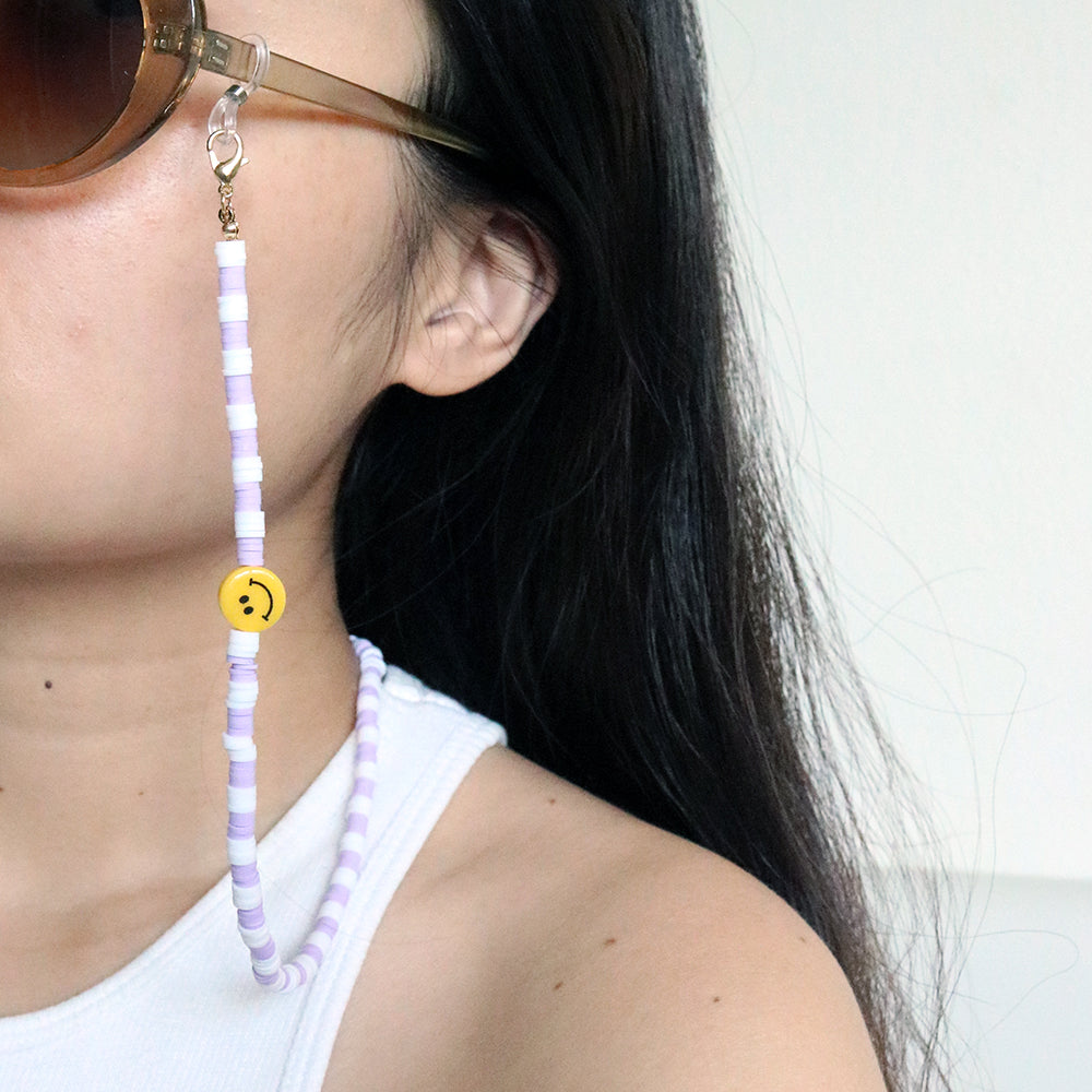 Smiley Stripes Multi-Way Chain in Lilac