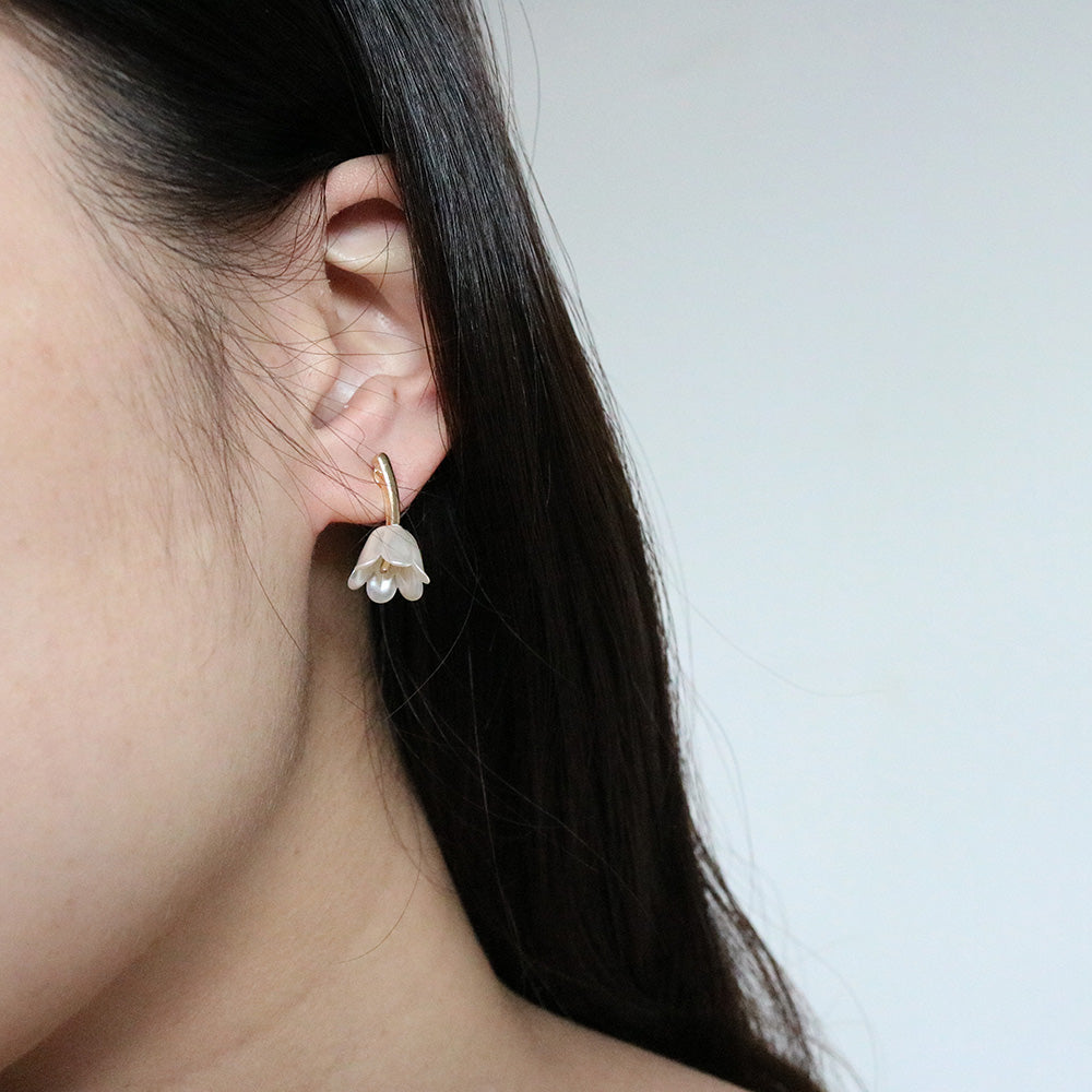 Pearly Tulip Studs