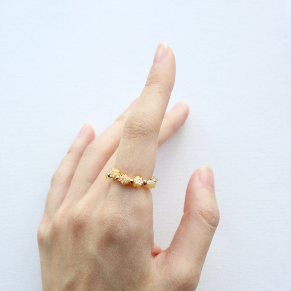 Candy Beaded Ring (Gold)