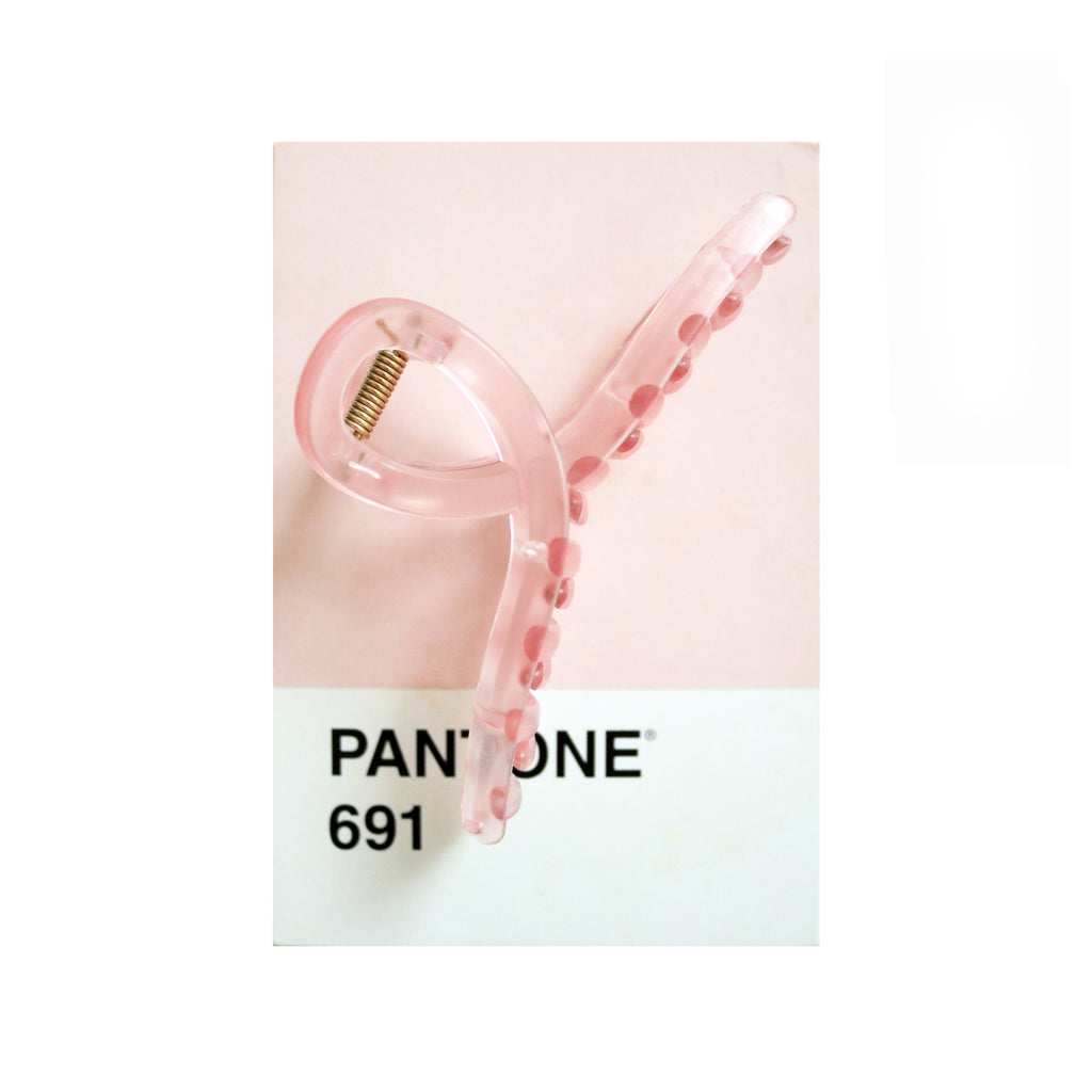 Matte Twisted Large Claw Clip in Pink