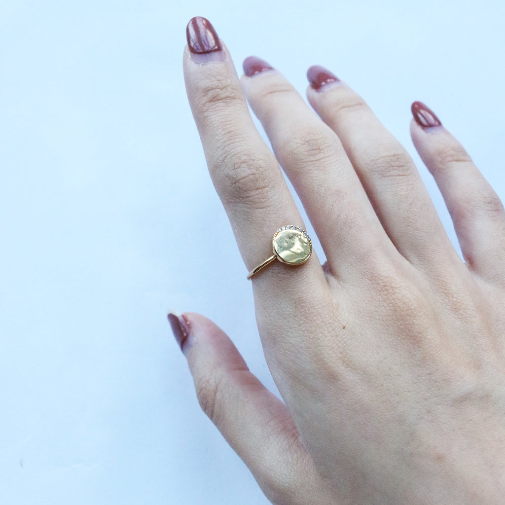 Full Moon Ring (Gold Plated)