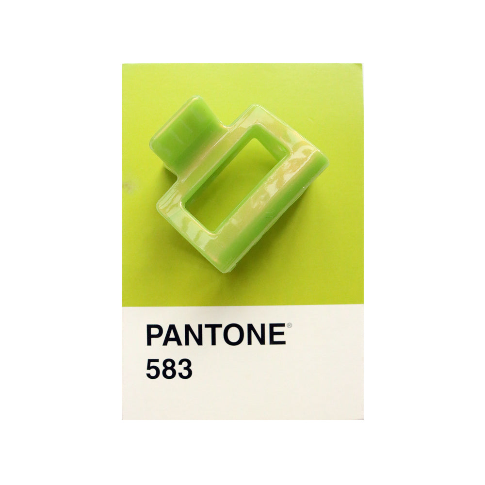 Petite Angular Claw Clip in Green