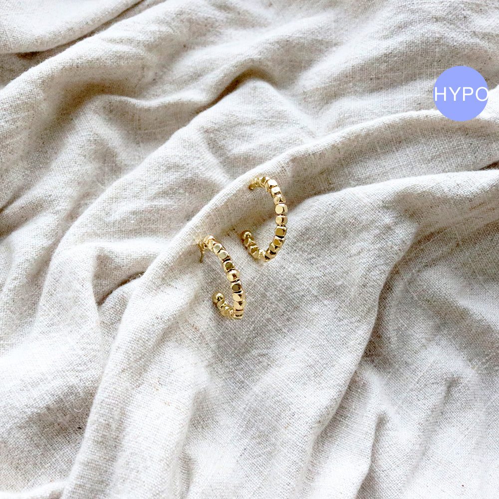 Nugget Petite Hoops (Gold Plated)