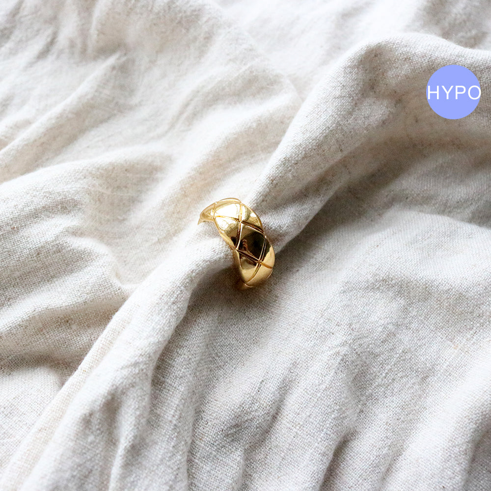 Quilted Open Ring in Gold (Gold Plated)