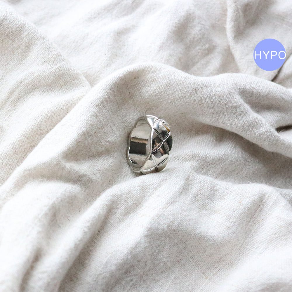 Quilted Ring in Silver (Gold Plated)