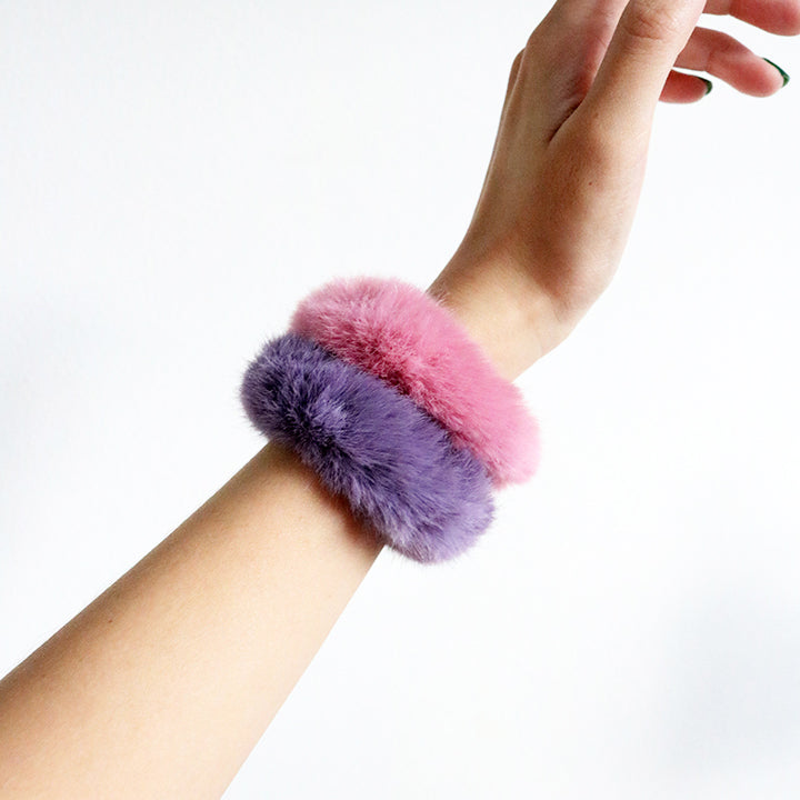 Furry Scrunchie in Baby Pink